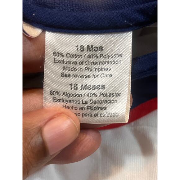 VTG Small Steps Boy Girl 18 Month Nautical Sailor Bubble Romper White Blue - Picture 8 of 13